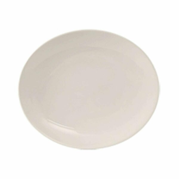 Tuxton China Vitrified China Platter Eggshell - 8.375 x 6.75 in. - 3 Dozen VEH-083